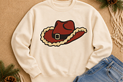 Cowboy Christmas Hat Clipart Set, a Seasonal Illustration by TanchaArt (Thumbnail 3 of 7)