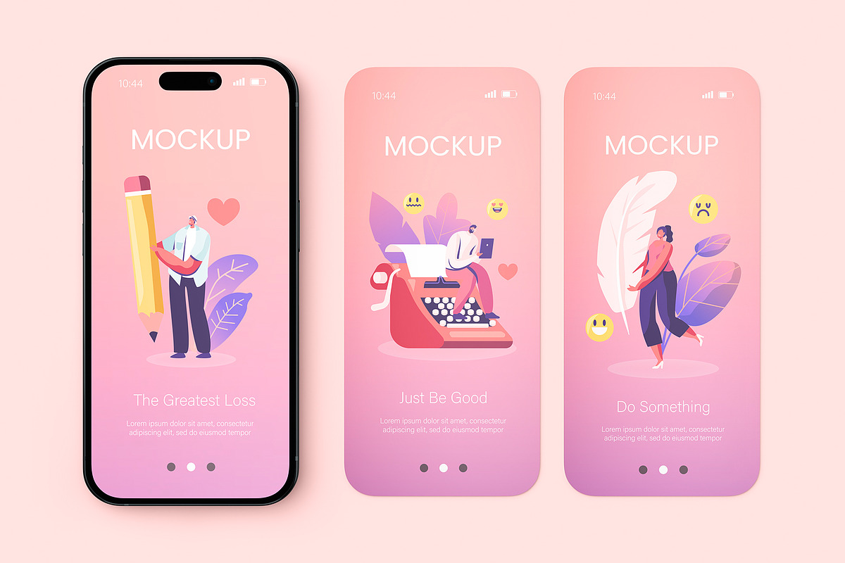Phone Screen Mockup Set, an iPhone Mockup by ForgeDesign (Photo 8 of 13)