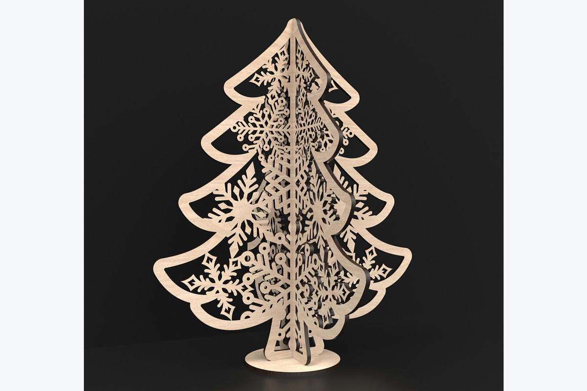 Standing Snowflake Christmas Trees, an Object Graphic by ThemeXDigital (Photo 3 of 8)