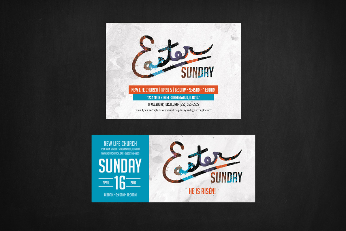 Easter Sunday Church - Vibrant, a Poster Template by Nathan Knight Design (Photo 2 of 5)