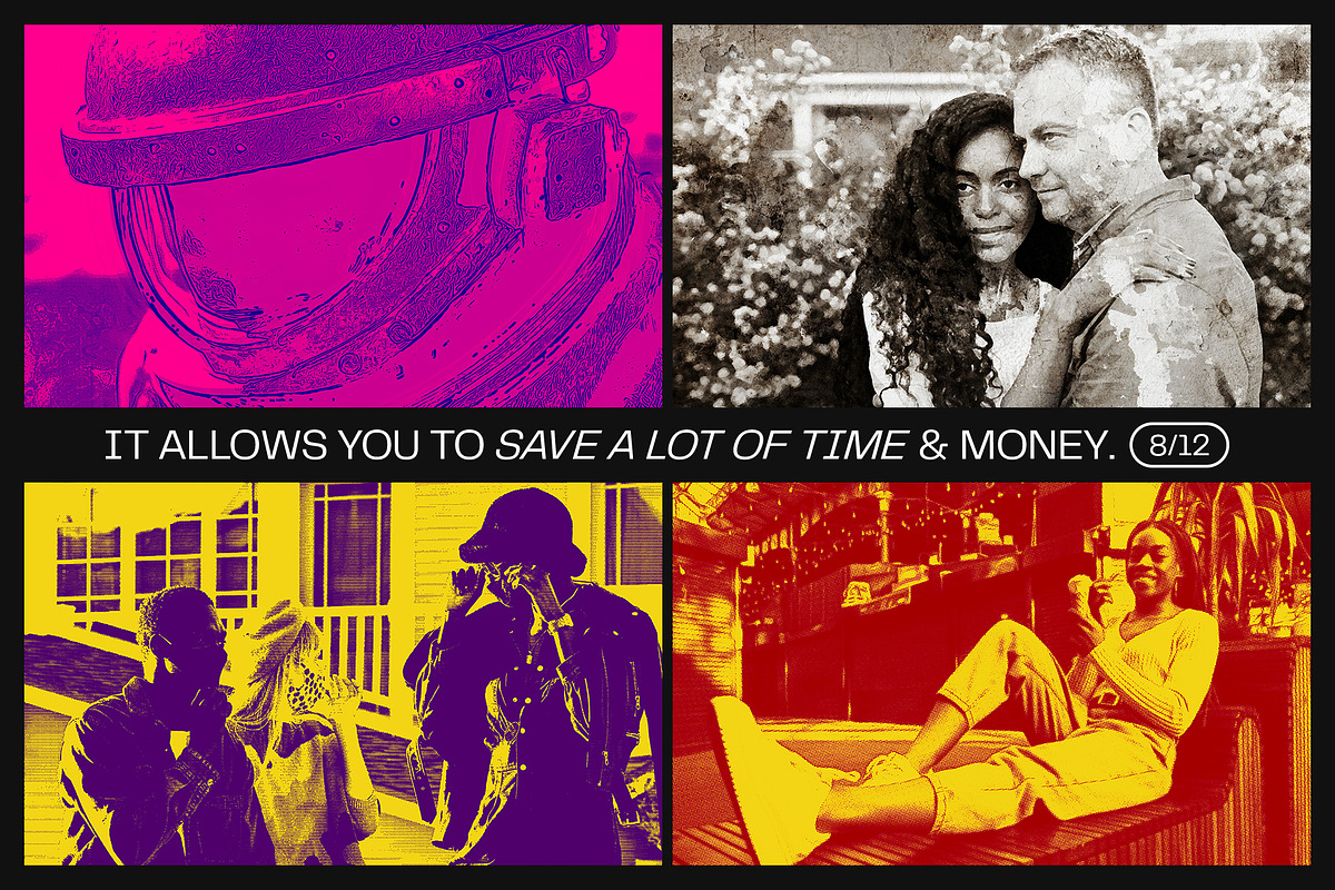 12 Photo Effect Templates, a Layer Style Add-On by iDoodle Studio (Photo 5 of 6)