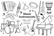 Musical Instruments Clipart, an Education Illustration by ArtGiftsStudio (Thumbnail 1 of 4)