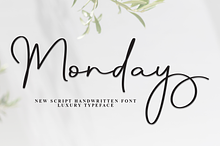 Monday | Script Font