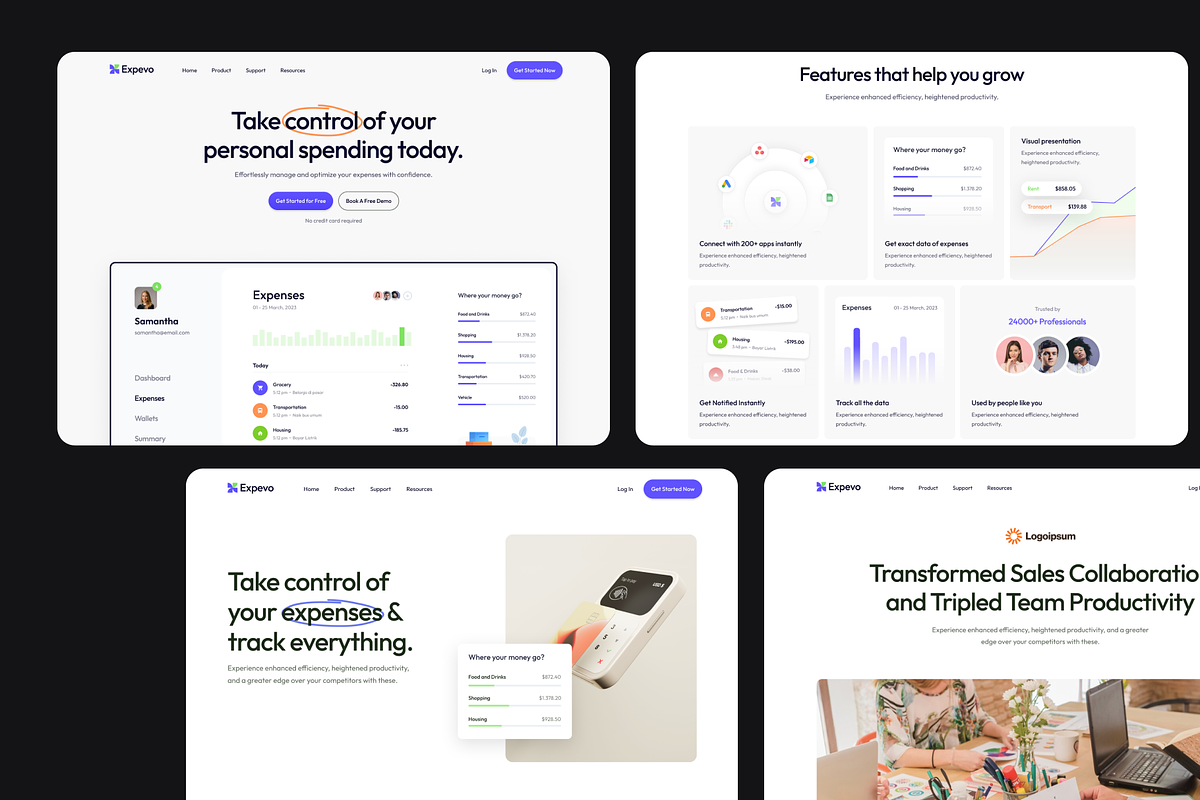 Expevo - SaaS Figma Template, an UI Kit Template by FinestDevs (Photo 6 of 8)