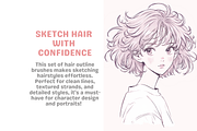 Hair Outline Brushes, a Brush Add-On by nikiartcorner (Thumbnail 5 of 6)