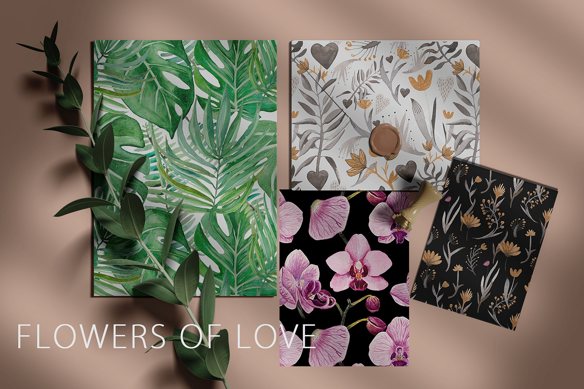 Botanical patterns, a Pattern Graphic by Design X0 (Photo 4 of 11)