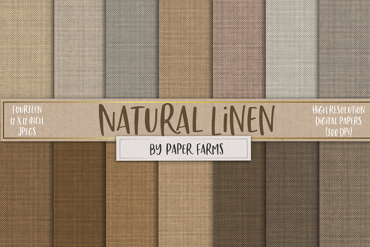 Natural Linen textures, a Texture Graphic by Paper Farms