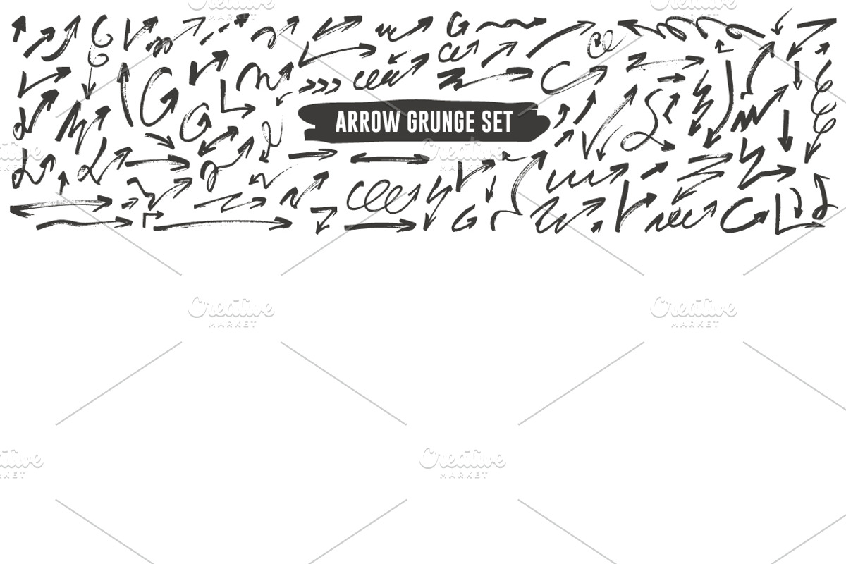 Arrow Grunge Set, an Outline Icon by AlexMstudio
