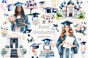 Graduation Clip Art PNG, a Person Illustration by GlamArtZhanna (Thumbnail 1 of 8)