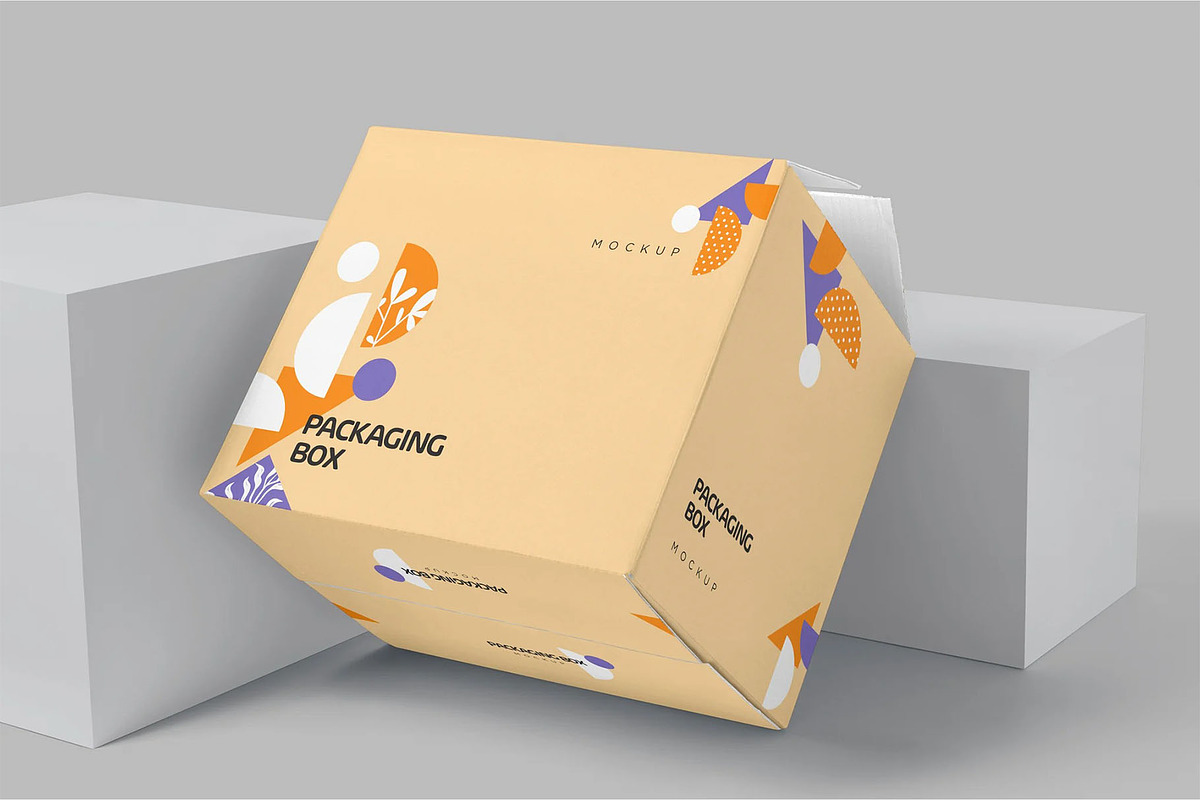 7 Packaging Box Mockups, a Packaging Mockup by megostudi0 (Photo 8 of 9)