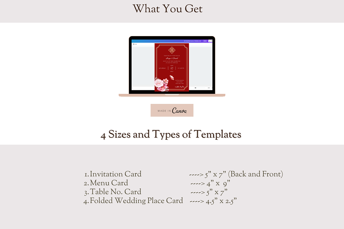 Asian Floral Wedding Invite - B1, an Invitation Template by YeeqsWedding (Photo 2 of 8)