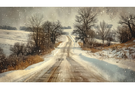 landscape country road snowy ai, a Background Photo by pikepicture