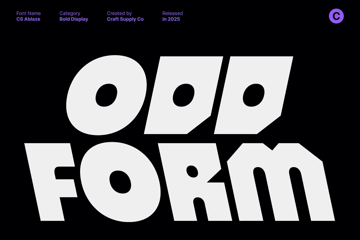 CS Ablaze – Bold Display Font, a Sans Serif Font by Craft Supply Co. (Photo 5 of 8)