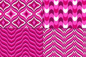 Red & Pink Bargello Patterns