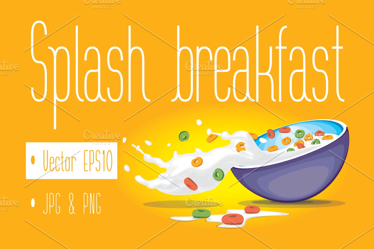 Vector Cereal Bowl, a Food Illustration by vectalex (Photo 1 of 3)