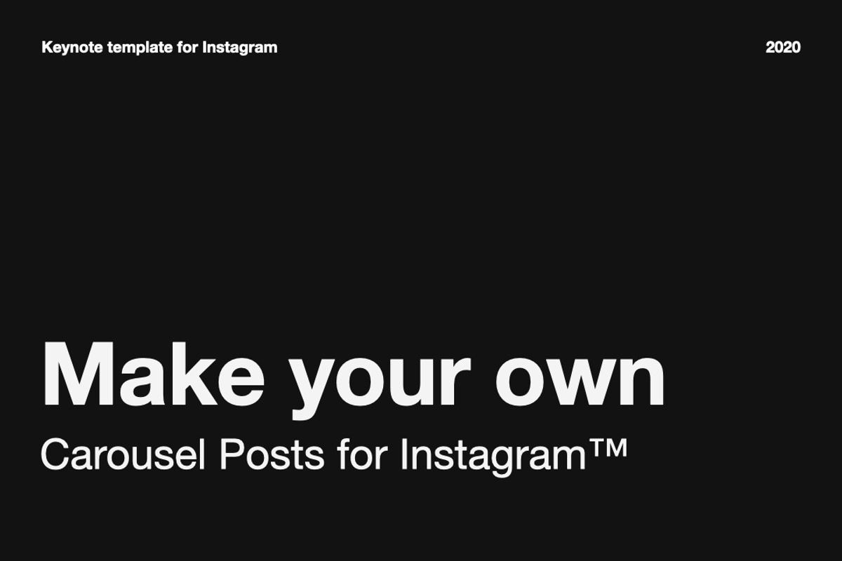 Keynote for Instagram Carousel, a Social Media Template by PabloZarate™​​​​​​​ Store (Photo 1 of 5)