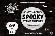 Spooky Stamp Brushes - Procreate, a Brush Add-On by INKY STAMP BRUSHES (Thumbnail 1 of 10)