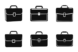 Six Simple Black Briefcases, an Object Graphic by Billah Hub