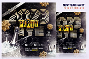 New Year Eve Party Flyer Template, a Flyer Template by Satgur Graphic Design (Thumbnail 1 of 4)
