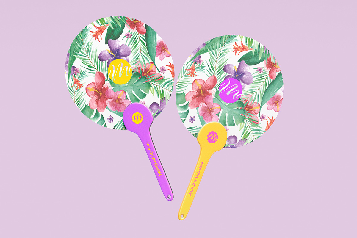 Round Paper Hand Fan Set Mockup, a Product Mockup by McLittle Stock (Photo 1 of 2)