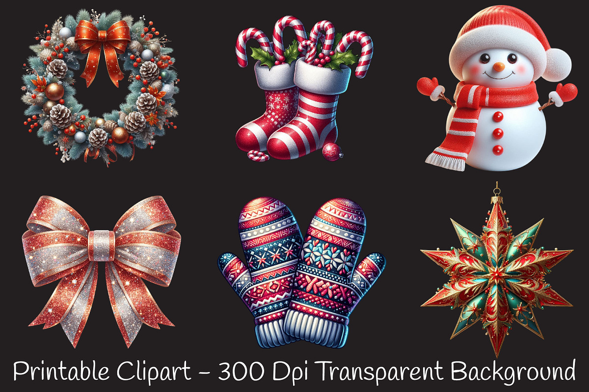 Festive Winter Holiday Clipart, a Seasonal Illustration by RobertsArt (Photo 5 of 7)