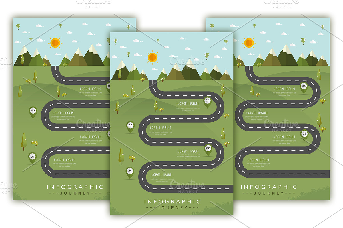 Road vector infographic, an Illustration by essense