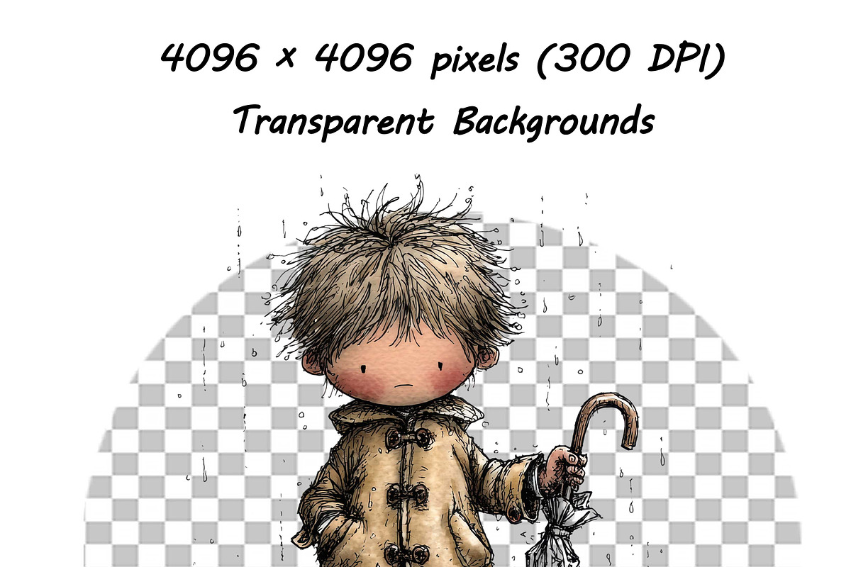 Whimsical Birthday Boy Clipart PNG, an Illustration by one-touch (Photo 15 of 18)
