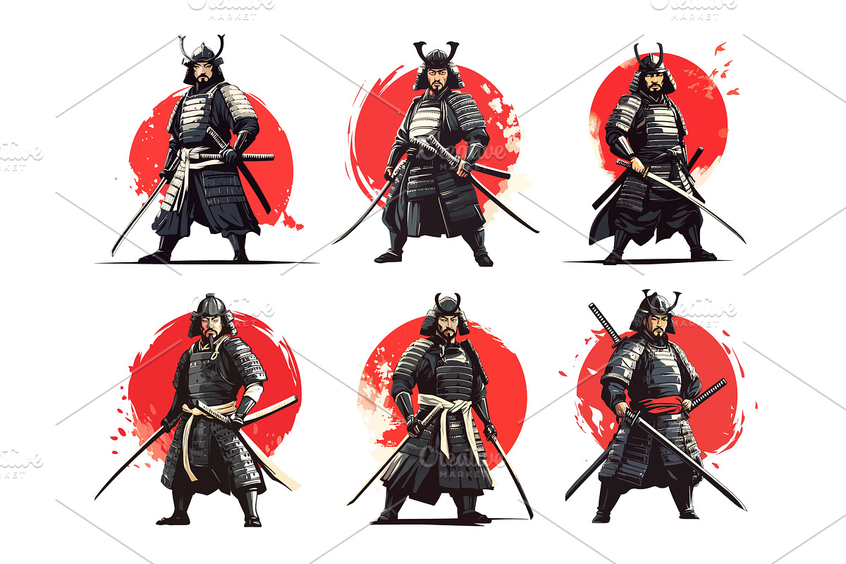Samurai knight color ink sketch, an Object Illustration by Valerie Bodnar
