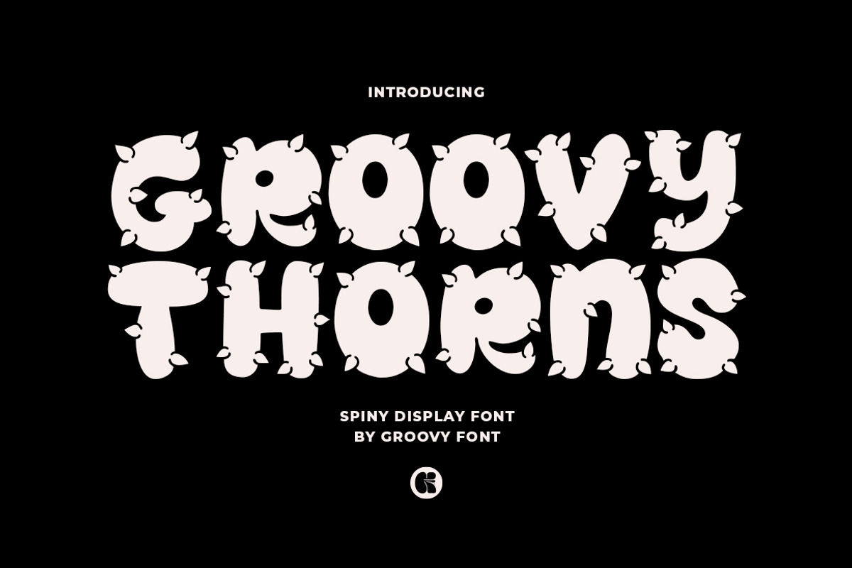 Groovy Thorns - Spiny Display Font, a Symbol Font by GroovyFontCo (Photo 1 of 8)