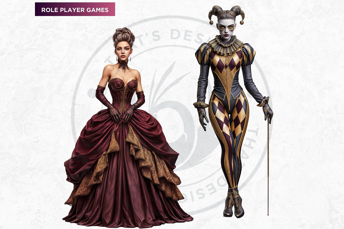 Obsidian Opera Characters Cliparts, a Person Illustration by ThatsDesignArt (Photo 7 of 13)