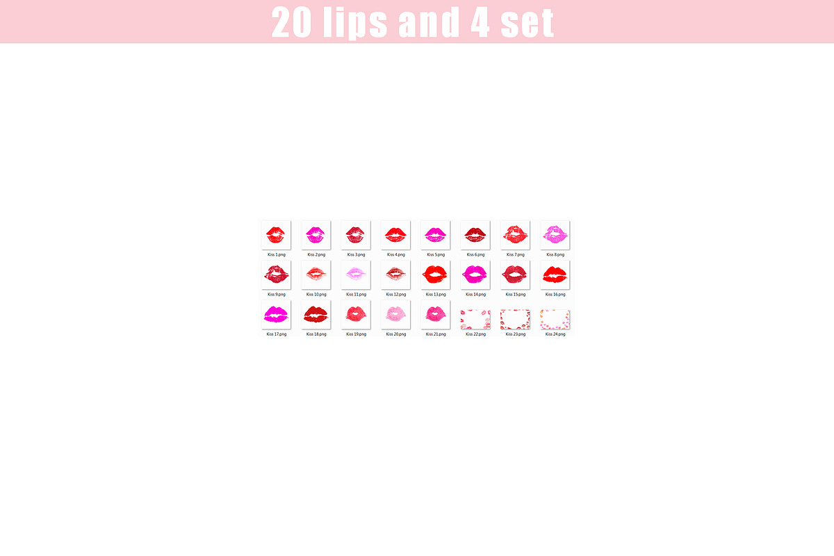 20 Kisses kiss lips photo overlays, a Layer Style Add-On by OverlayBox (Photo 4 of 5)
