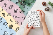 Line art Winter seamless Pattern PNG, a Seasonal Illustration by NatArt (Thumbnail 4 of 4)