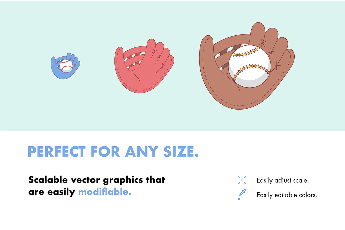 30 Baseball Icons, an Illustration by Hello Mister Frank (Photo 2 of 7)