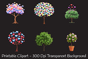 Spring Hearts Tree Clipart, an Illustration by RobertsArt (Thumbnail 4 of 7)