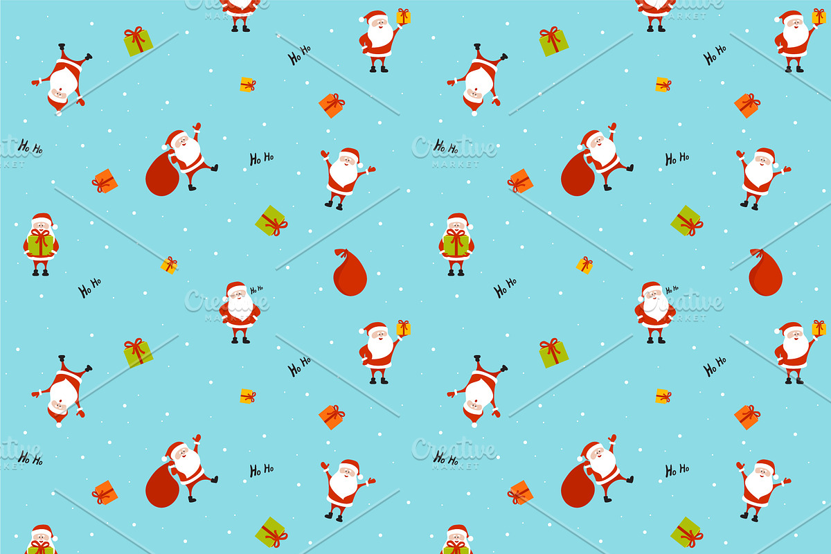Santa Claus Illustrations & Pattern, a Decorative Illustration by Plaid4You (Photo 3 of 9)