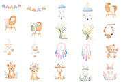 Watercolor Boho Baby Shower clipart, an Illustration by Designworld (Thumbnail 2 of 4)