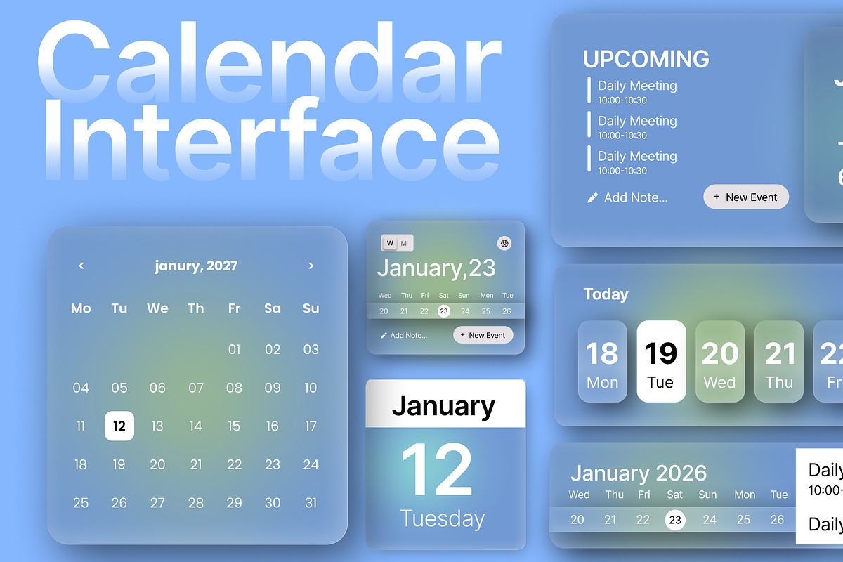 Modern Calendar Interface, a Social Media Template by Loin Studio (Photo 3 of 3)