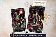 The Painted Bloom Tarot Major Arcana, a Decorative Illustration by ThatsDesignArt (Thumbnail 8 of 11)