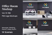 PSD Office Scene 3D Wall Mockup, a Product Mockup by Ayy (Thumbnail 1 of 15)
