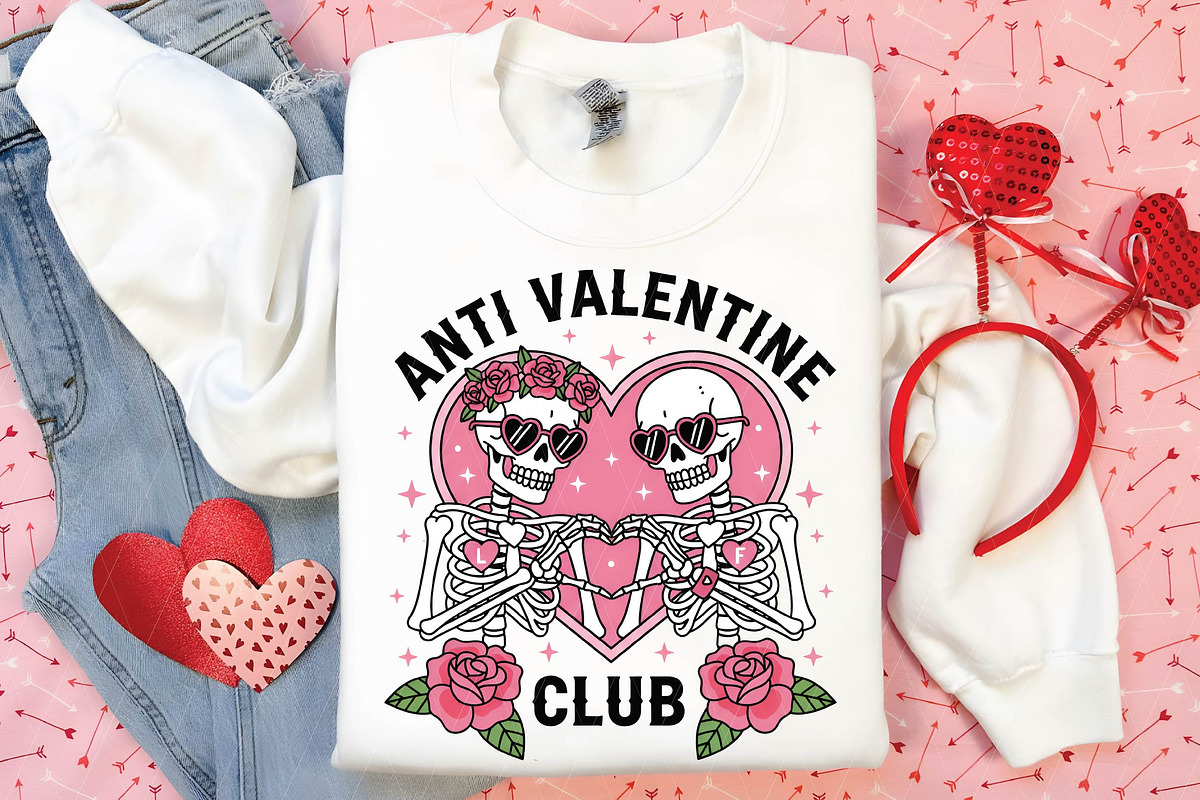Anti Valentine Club Png, Funny Png, an Illustration by DreamPrint404 (Photo 3 of 8)