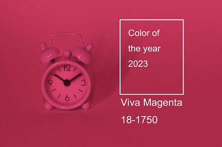 Viva magenta color of the year 2023. time
