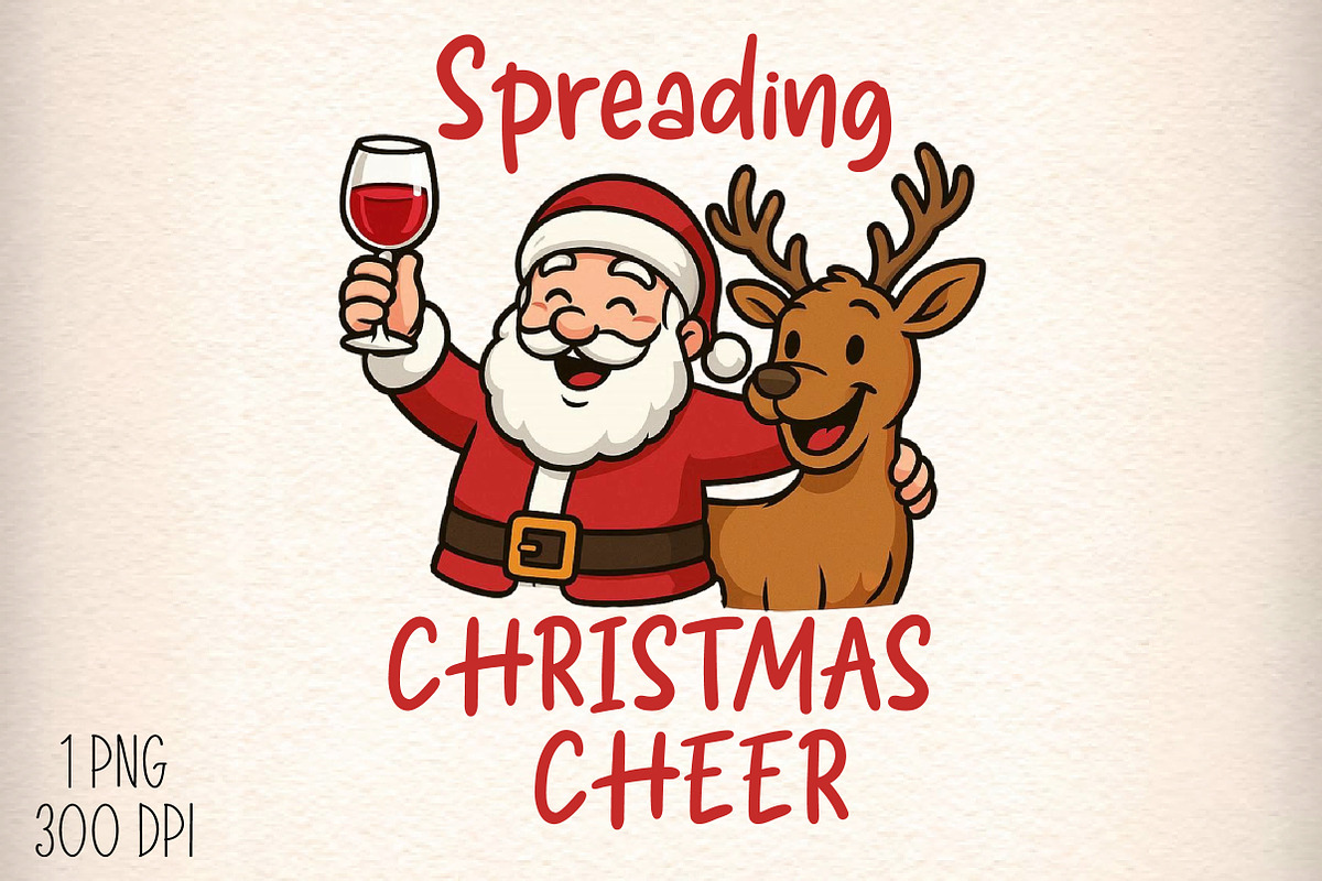 Funny Santa Claus Spreading PNG, an Illustration by Daily.Designs (Photo 1 of 5)