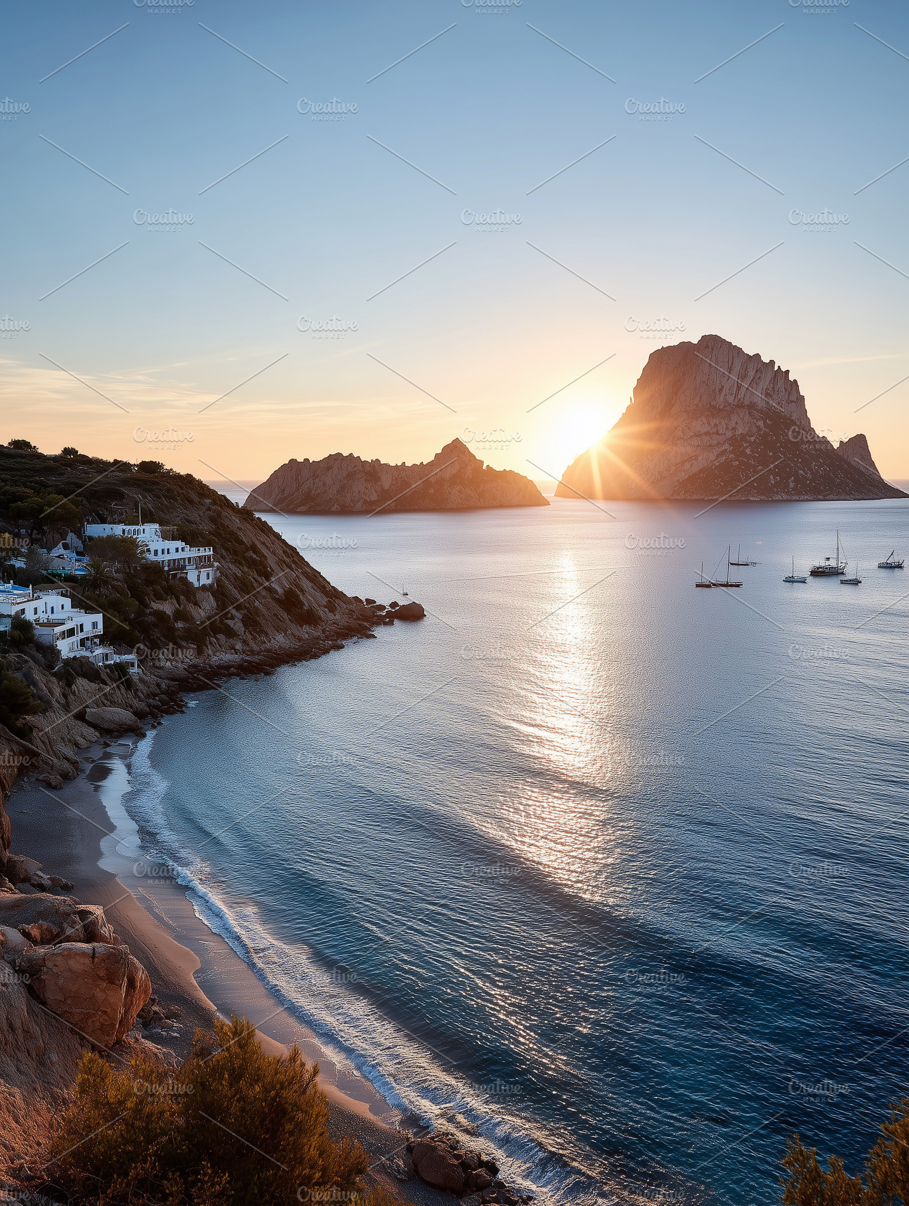 Golden sunset over Mediterranean, a Nature Photo by MistyDay