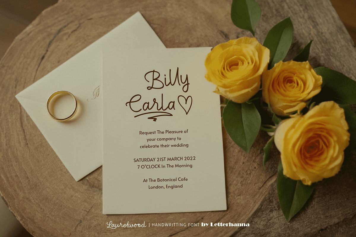 Laurelwood, a Handwritten Font by Letterhanna Studio (Photo 6 of 9)