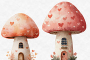 Watercolor Spring Mushrooms Clipart, an Illustration by Designworld (Thumbnail 5 of 6)