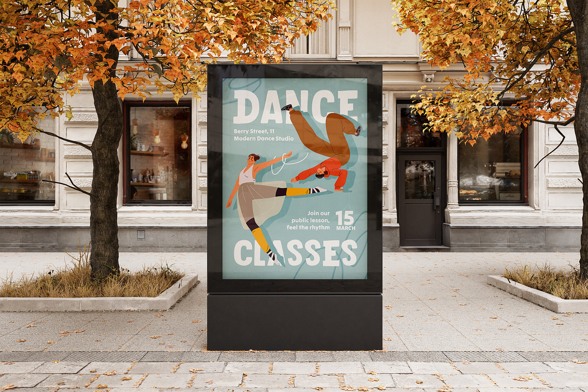 Dancing people. Dancers set, posters, a Person Illustration by PaperTrident (Photo 11 of 12)