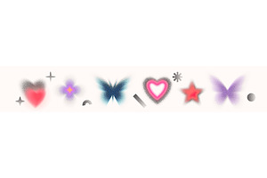 Noise gradient shapes vector, an Illustration by Zaie