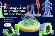 Ecology And Sustainable 3D Icon, an Environmental 3D Model by orenjidesign (Thumbnail 1 of 8)