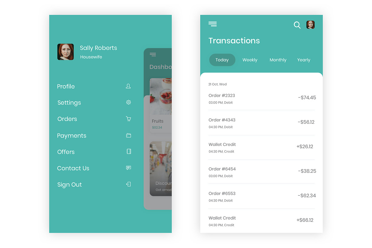 Emart -Grocery Shopping Adobe XD App, an UI Kit Template by themelove (Photo 5 of 10)