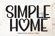 Simple Home | Script Font, a Script Font by Scratchones (Thumbnail 1 of 9)